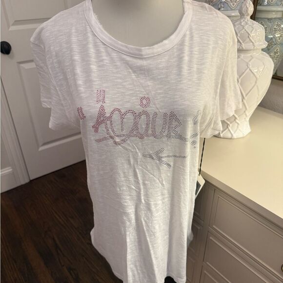 NWT Zadig & Voltaire Amour Strass T-Shirt Medium-X10 - Picture 2 of 7